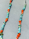 Important Double Sided Vintage Native American Navajo Turquoise Silver Necklace-Nativo Arts