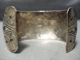 So Intricate!! Vintage Native American Navajo Turquoise Sterling Silver Basket Bracelet Old-Nativo Arts