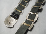 Superior Vintage Native American Navajo Jen Blackgoat Sterling Silver Turquoise Concho Belt-Nativo Arts