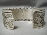 Heavy Vintage Navajo Domed Coral Sterling Silver Native American Bracelet-Nativo Arts