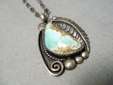 Wonderful Vintage Hopi Native American Sterling Silver Turquoise Necklace-Nativo Arts
