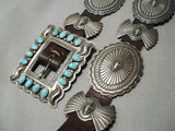 Important Gary Reeves Vintage Native American Navajo Turquoise Sterling Silver Concho Belt Old-Nativo Arts