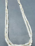 Native American Gorgeous Vintage Santo Domingo Mother Of Pearl Sterling Silver Necklace-Nativo Arts