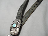 Authentic Vintage Native American Navajo Thomas Singer Sterling Silver Turquoise Concho Belt-Nativo Arts