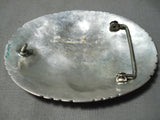 Newsworthy Vintage Native American Navajo Turquoise Sterling Silver Buckle Old-Nativo Arts