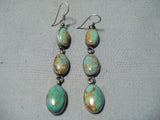 Dynamic Vintage Native American Navajo Royston Turquoise Sterling Silver Earrings Old-Nativo Arts