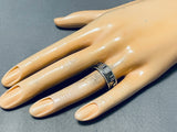Awesome Vintage Native American Navajo Sterling Silver Storyteller Band Ring-Nativo Arts