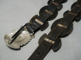 Very Important Vintage Native American Navajo Bruce Morgan Sterling Silver Concho Belt-Nativo Arts