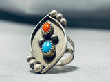 Exceptional Vintage Native American Navajo Sleeping Beauty Turquoise Sterling Silver Ring-Nativo Arts