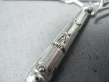 Native American Important Artist Santo Domingo Tony Aguilar Turquoise Sterling Silver Necklace-Nativo Arts