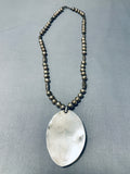 Beautiful Vintage Native American Navajo Old Morenci Turquoise Sterling Silver Necklace-Nativo Arts