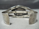 Native American Unique Triangular Silver Sterling Silver Turquoise Flank Bracelet Old-Nativo Arts