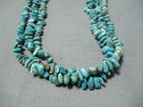 Astounding Vintage Native American Navajo Turquoise Sterling Silver Necklace Old-Nativo Arts