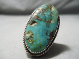 Important Vintage Native American Zuni Andrew Dewa Turquoise Sterling Silver Ring Old-Nativo Arts