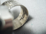 One Of The Best Native American Navajo Royston Turquoise Sanchez Sterling Silver Ring-Nativo Arts