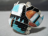 One Of The Best Vintage Native American Zuni Turquoise Kachina Sterling Silver Bracelet-Nativo Arts