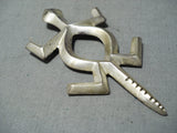 Whimsical Vintage Native American Navajo Sterling Silver Gecko Pin/ Pendant Old-Nativo Arts