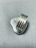 Important Hand Carved Toad Vintage Native American Navajo Sterling Silver Ring-Nativo Arts