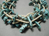 One Of Best Vintage Native American Navajo Green Nugget Necklace Heishi Old-Nativo Arts