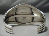 Dramatic Native American Navajo Pilot Mountain Turquoise Sterling Silver Bracelet-Nativo Arts