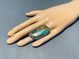 Julian Chavez Vintage Native American Zuni Royston Turquoise Sterling Silver Ring-Nativo Arts