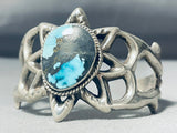 Rare Mine Vintage Native American Navajo Morenci Turquoise Sterling Silver Bracelet-Nativo Arts
