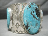 Colossal Native American Turquoise Sterling Silver Bracelet Cuff-Nativo Arts