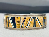 Tommy Jackson Best Vintage Tigers Eye Inlay Sterling Silver Bracelet-Nativo Arts