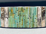 One Of The Most Intricate Ever Vintage Native American Navajo Turquoise Sterling Silver Bracelet-Nativo Arts