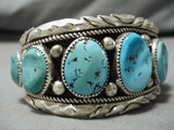 Quality Vintage Native American Navajo Natural Turquoise Sterling Silver Native Bracelet-Nativo Arts