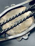 Ashley Family Vintage Native American Navajo Morenci Turquoise Sterling Silver Bracelet Signed-Nativo Arts