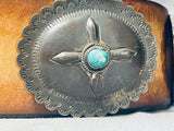 562 Grams Vintage Native American Navajo Turquoise Sterling Silver Concho Belt Old-Nativo Arts