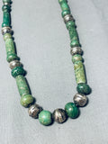 Best Vintage Native American Navajo Tubule Jade Sterling Silver Necklace-Nativo Arts