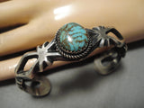 Rare Vintage Native American Navajo Royston Turquoise Sterling Silver Bracelet-Nativo Arts