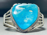 Jerr Nelson Native American Navajo Turquoise Sterling Silver Bracelet Signed Jerry Nelson-Nativo Arts