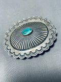 Exceptional Vintage Native American Navajo Royston Turquoise Sterling Silver Buckle-Nativo Arts