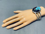 Monument Valley Turquoise Native American Navajo Sterling Silver Signed Bracelet-Nativo Arts