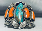 Museum Quality Vintage Native American Navajo Carico Lake Turquoise Sterling Silver Bracelet-Nativo Arts