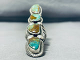 34 Gram Heavy Towering Vintage Native American Navajo Royston Turquoise Sterling Silver Ring-Nativo Arts