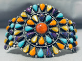 Colorful Southwestern Turquoise Shell Sterlijng Silver Bracelet-Nativo Arts