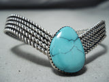 Exquisite Vintage Native American Navajo Turquoise Sterling Silver Bracelet-Nativo Arts