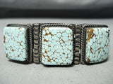 Very Rare Early Deposit #8 Turquoise Vintage Native American Navajo Sterling Silver Bracelet-Nativo Arts