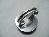 Fabulous Vintage Navajo Native American Lapis Sterling Silver Large Ring-Nativo Arts