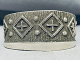 Dramatic Native American Navajo 4 Directions Symbolic Sterling Silver Cross Bracelet-Nativo Arts