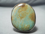 Enormous Vintage Native American Navajo Royston Turquoise Sterling Silver Ring-Nativo Arts