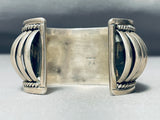 Native American Detailed Basket Vintage Navajo Wide Sterling Silver Bracelet-Nativo Arts