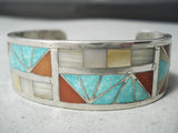 Important Vintage Native American Navajo Victor Moses Begay Turquoise Sterling Silver Bracelet-Nativo Arts