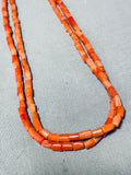 Native American Dynamic Vintage Santo Domingo Coral Sterling Silver Choker Necklace-Nativo Arts