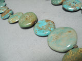Fantastic Santo Domingo Turquoise Sterling Silver Necklace Native American-Nativo Arts