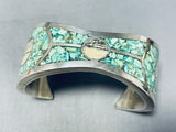 Woolly Mammoth One Of A Kind Vintage Native American Navajo Turquoise Sterling Silver Bracelet-Nativo Arts